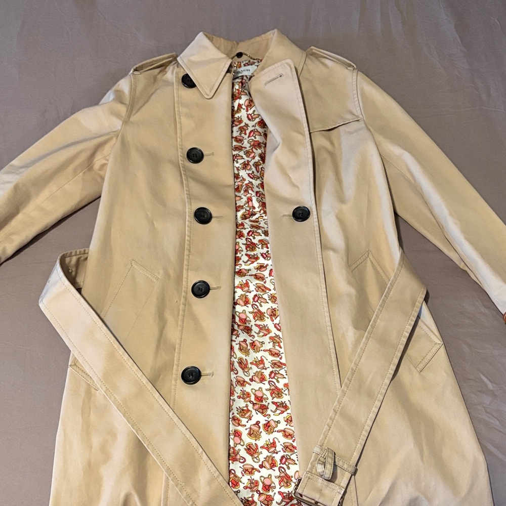 Women's Coach Tan Trench Coat